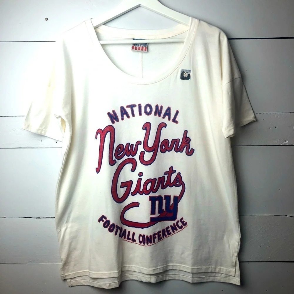 Junk Food Clothing White New York Giants Tee